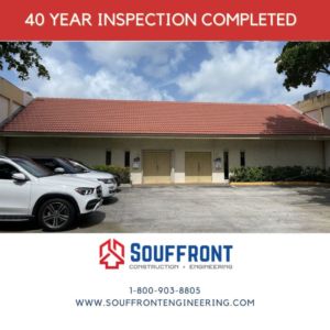 Building in view has undergone its building recertification inspection by souffront construction and engineering.